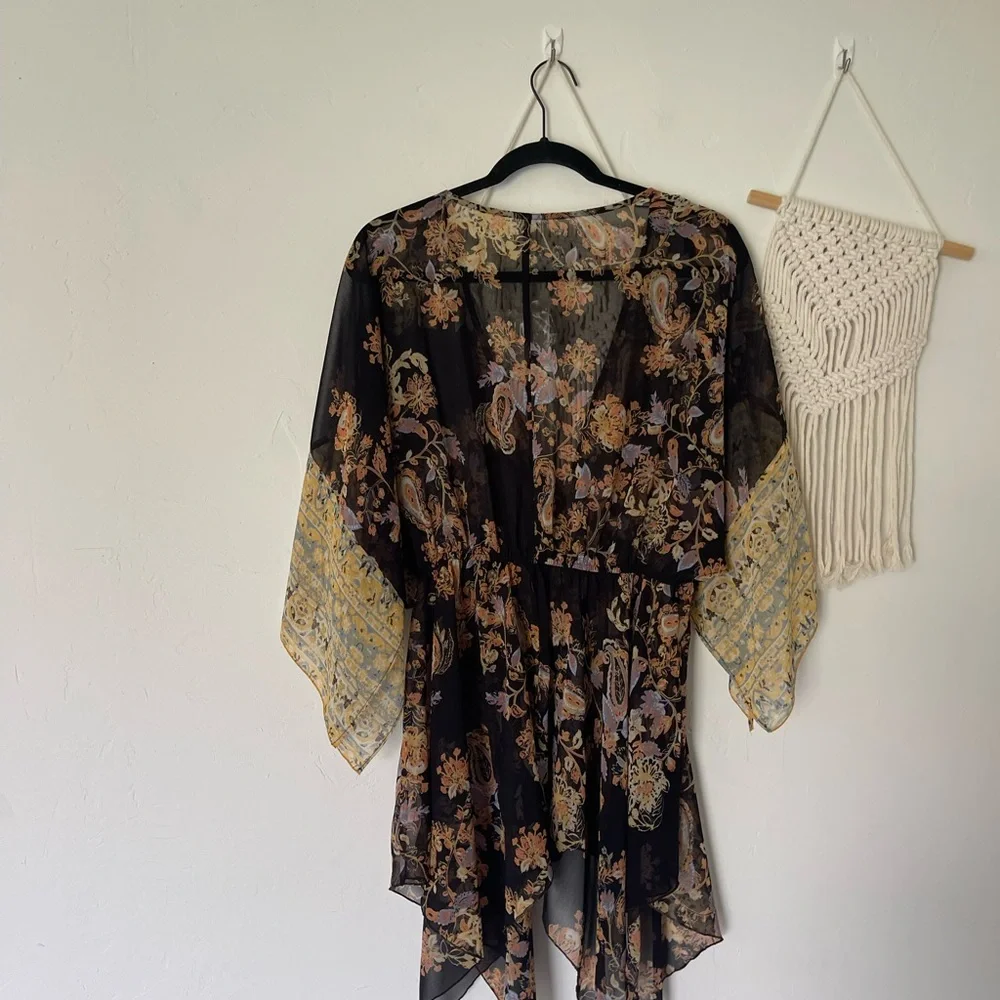 Free People Dream State Floral Kimono Cover Up